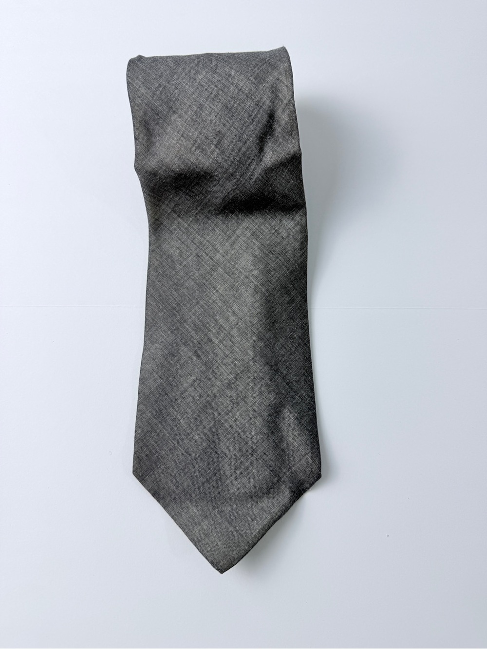 Banana Republic Gray Silk Neck Tie Made in Italy Men’s Solid Textured Designer